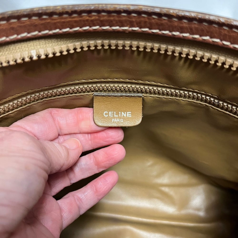 Celine Brown Macadam Second Bag/Clutch, EUC, COA, 12x9x3” - Picture 12 of 16